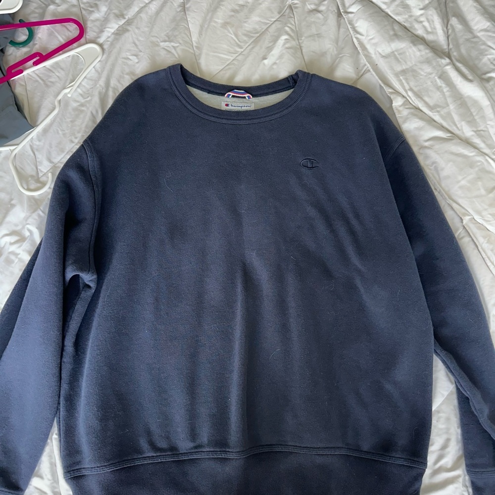 Champion Men’s Navy Blue Crewneck Sweatshirt